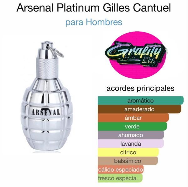 REF GF1297 ARSENAL PLATINUM GILLES CANTUEL PARA HOMBRE